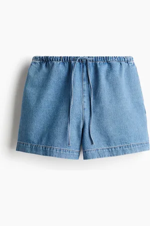 H&M Denimshorts mit Kordelzug - Blau