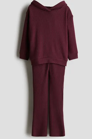 H&M 2-teiliges Set mit Hoodie und Leggings - Rot
