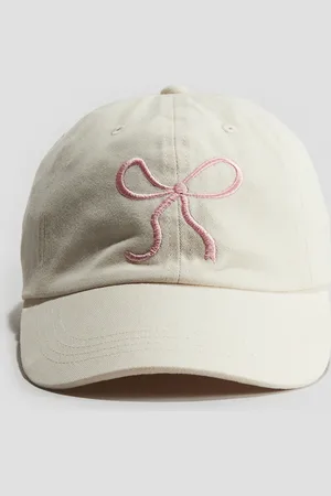 H&M Baumwollcap mit Motivstickerei - Weiß