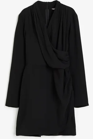 H&M Drapiertes Wickelkleid - Schwarz