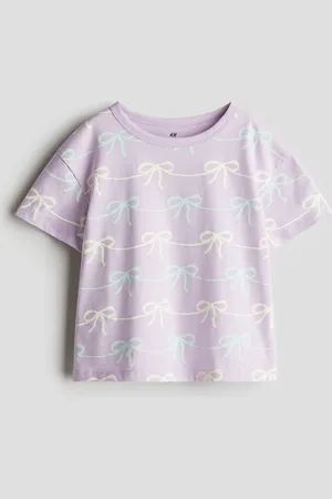 H&M Jerseyshirt mit Print - Lila