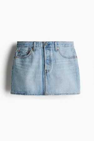 H&M Icon Skirt Front And Center - Blau