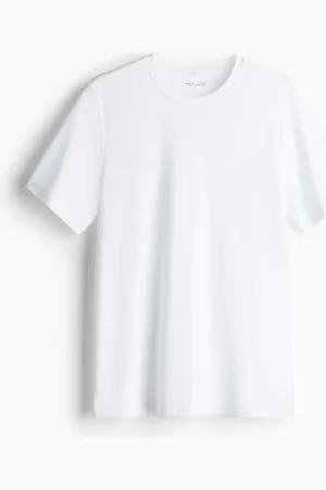 H&M Sportshirt mit DryMove™ in Regular Fit - Weiß
