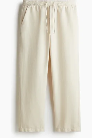 H&M Hose aus Leinen in Relaxed Fit - Weiß