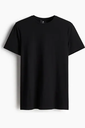 H&M T-Shirt in Slim Fit - Schwarz