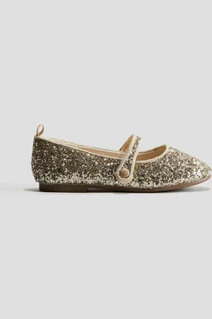 H&M Glitzernde Ballerinas - Beige