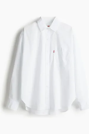 H&M Harlie New Bf Shirt Bright White - Weiß