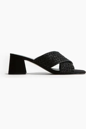 H&M Mules mit Struktur - Schwarz