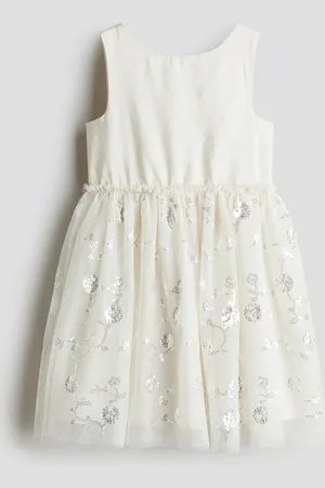 H&M Kleid mit Tüllrock - Weiß