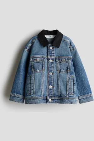 H&M Oversized Jeansjacke - Blau