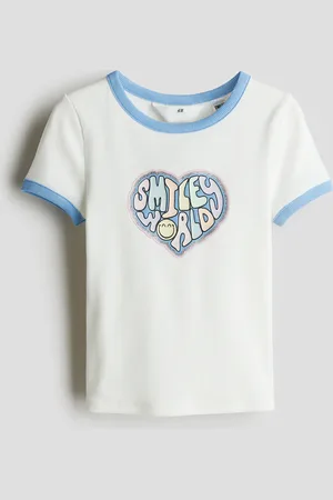 H&M Jerseyshirt mit Print - Weiß