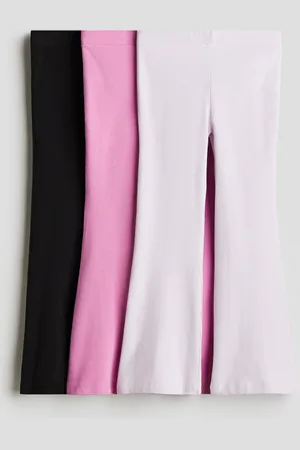 H&M 3er-Pack Ausgestellte Baumwoll-Leggings - Pink