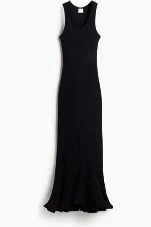 H&M Maxikleid aus Seidenmix - Schwarz