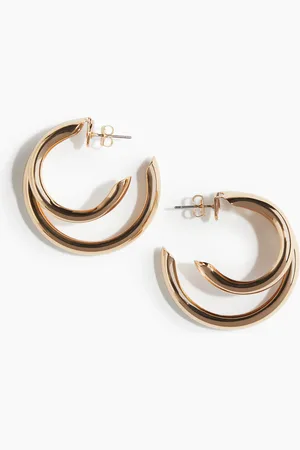 H&M Doppelte Hoop-Ohrringe - Gelb