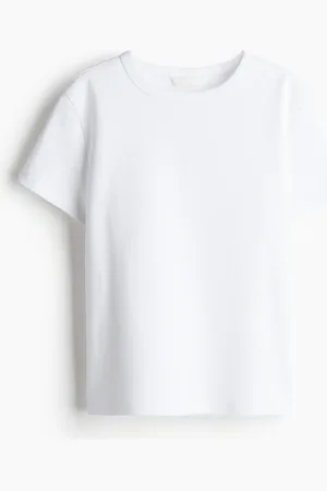 H&M T-Shirt aus Baumwolle - Weiß