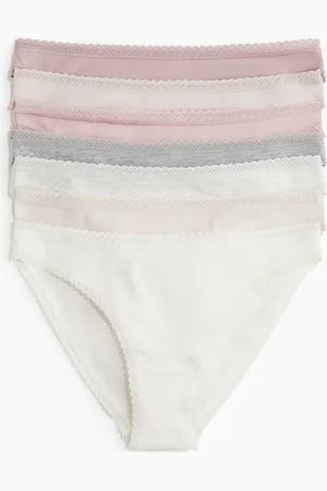 H&M 7er-Pack Slips Bikini aus Baumwolljersey - Pink