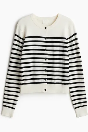 H&M Feinstrick-Cardigan - Weiß