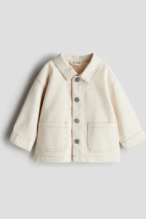 H&M Shacket aus Baumwolltwill - Weiß