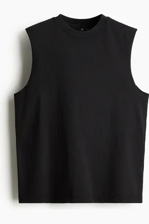 H&M Ausgewaschenes Tanktop in Regular Fit - Schwarz