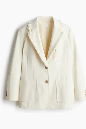 H&M Blazer mit Fransenkanten - Beige