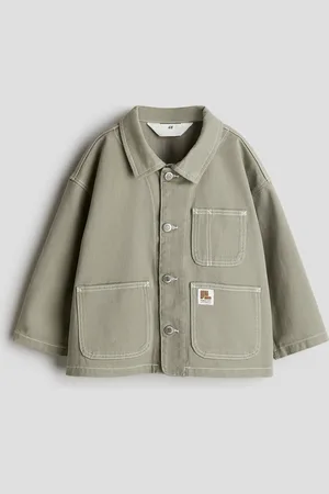 H&M Shacket aus Baumwolltwill - Grün