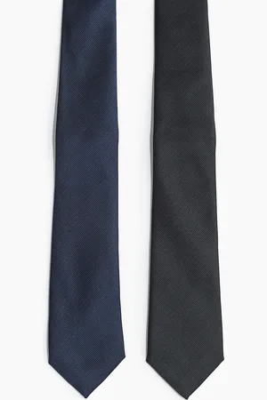 H&M 2er-Pack Krawatten - Schwarz