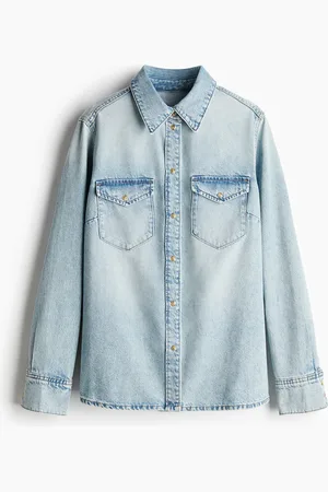 H&M Hemdbluse aus Denim - Blau