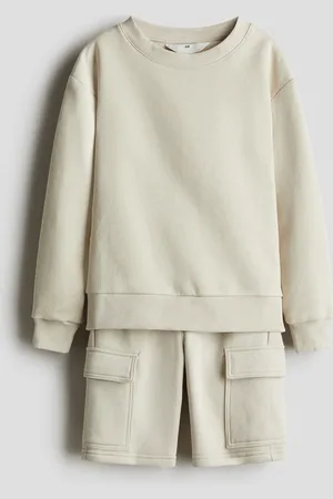 H&M Zweiteiler mit Sweatshirt und Shorts - Beige