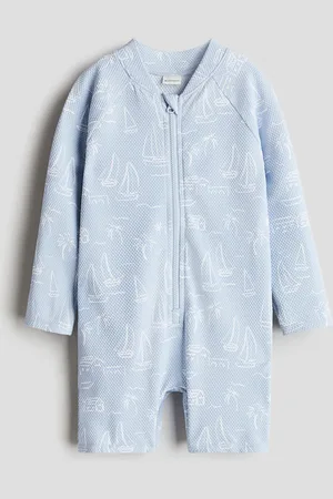H&M Badeanzug mit UPF 50 - Blau