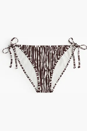 H&M Tie-Tanga Bikinihose - Braun