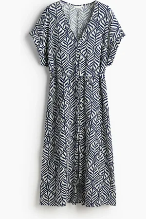 H&M Durchgeknöpftes Crêpe-Kleid - Weiß