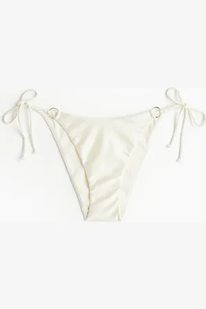 H&M Tie-Tanga Bikinihose - Weiß