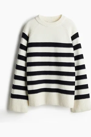H&M Pullover in Loose Fit - Weiß