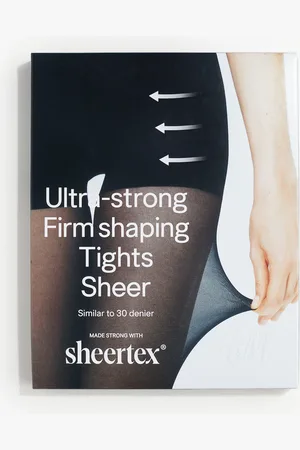 H&M Sheertex® Ultrastarke transparente Strumpfhose - Schwarz