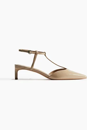 H&M Spitze Pumps mit T-Riemen - Beige
