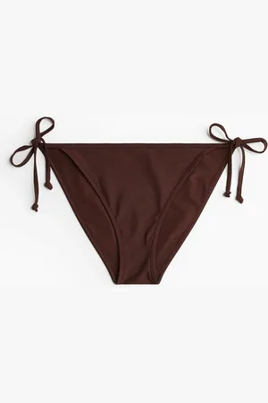H&M Tie-Tanga Bikinihose - Braun