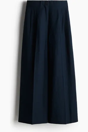 H&M Weite Hose aus Leinenmix - Blau