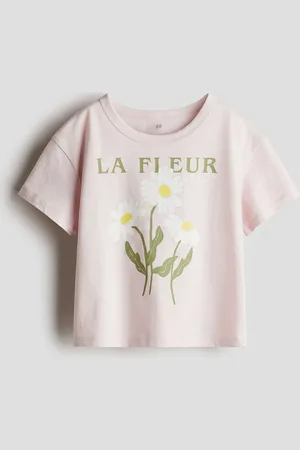 H&M Jerseyshirt mit Print - Pink