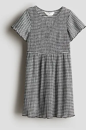 H&M Gesmoktes Kleid - Weiß