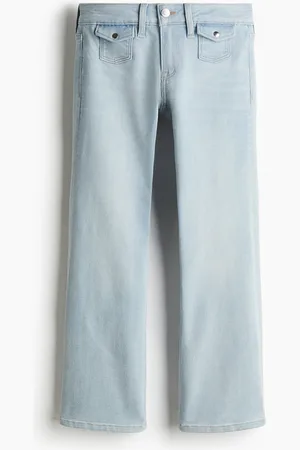 H&M Flared Low Ankle Jeans - Blau