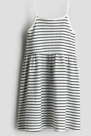 H&M Kleid aus Baumwolljersey - Weiß