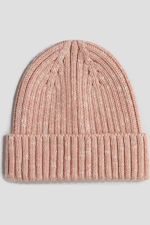H&M Baumwoll-Beanie in Rippstrick - Orange