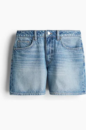 H&M Denimshorts mit hohem Bund - Blau