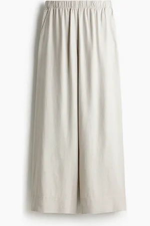H&M Weite Hose aus Leinenmix - Braun