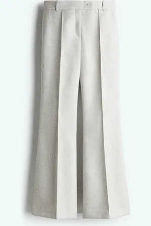 H&M Ausgestellte Hose mit Bügelfalten - Grau