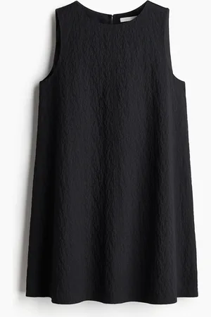 H&M Etuikleid aus Jacquardstoff - Schwarz