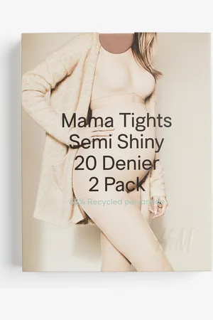 H&M MAMA 2-Pack Strumpfhosen 20den - Beige