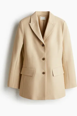 H&M Taillierter Baumwollblazer - Beige