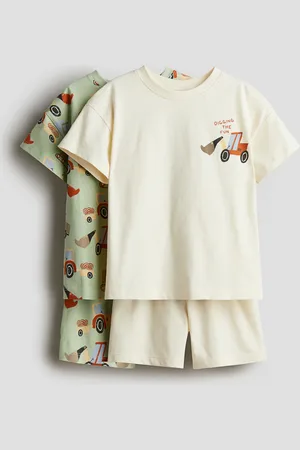 H&M 2er-Pack Baumwollpyjamas - Grün