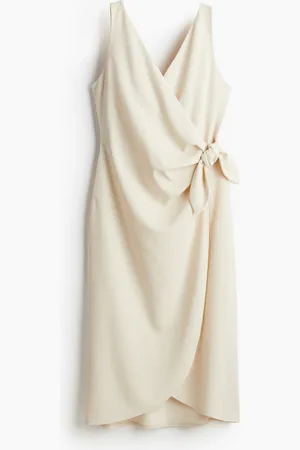H&M Wickelkleid mit Struktur - Beige